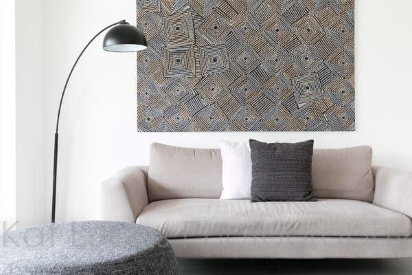 A Living Room With a Couch and a Lamp — Dowdy Constructions in Forster, NSW