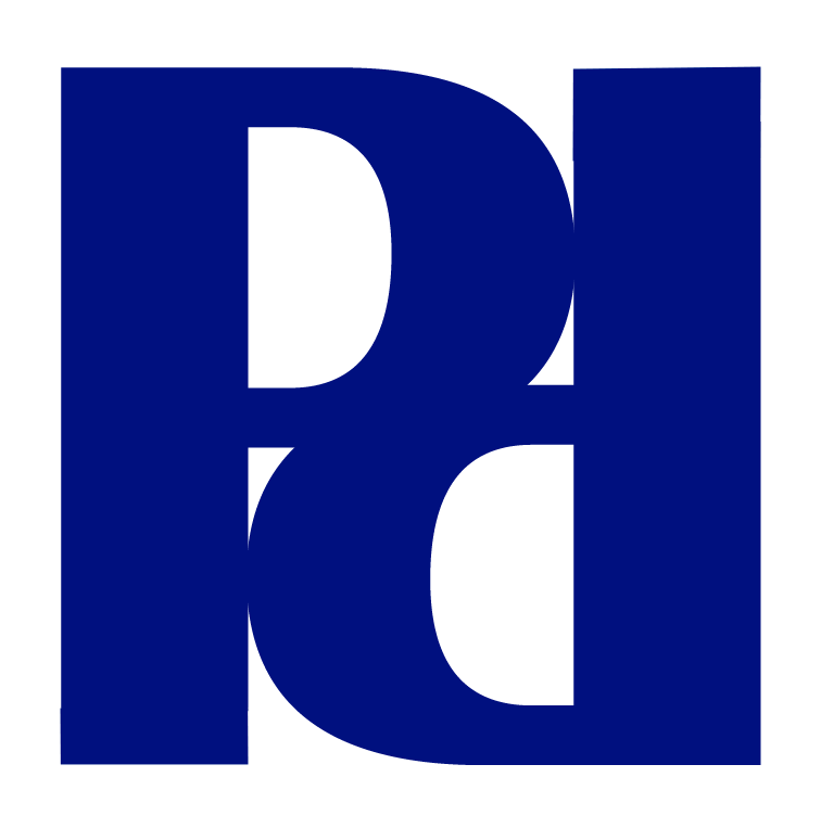 Letras estilizadas azuis