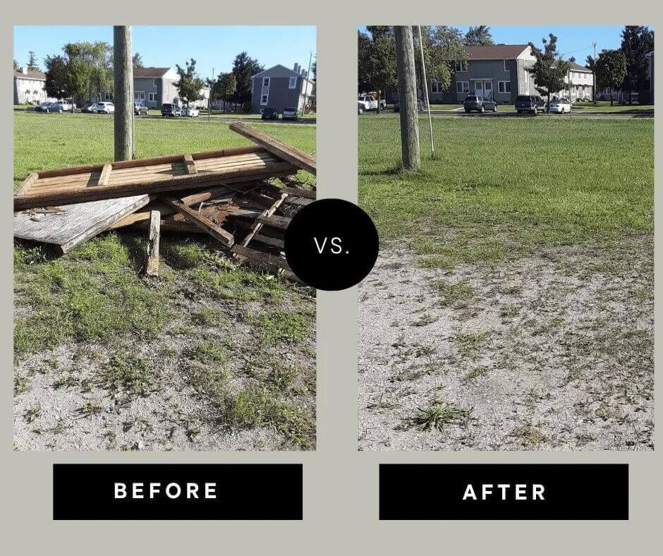 before and after junk removal