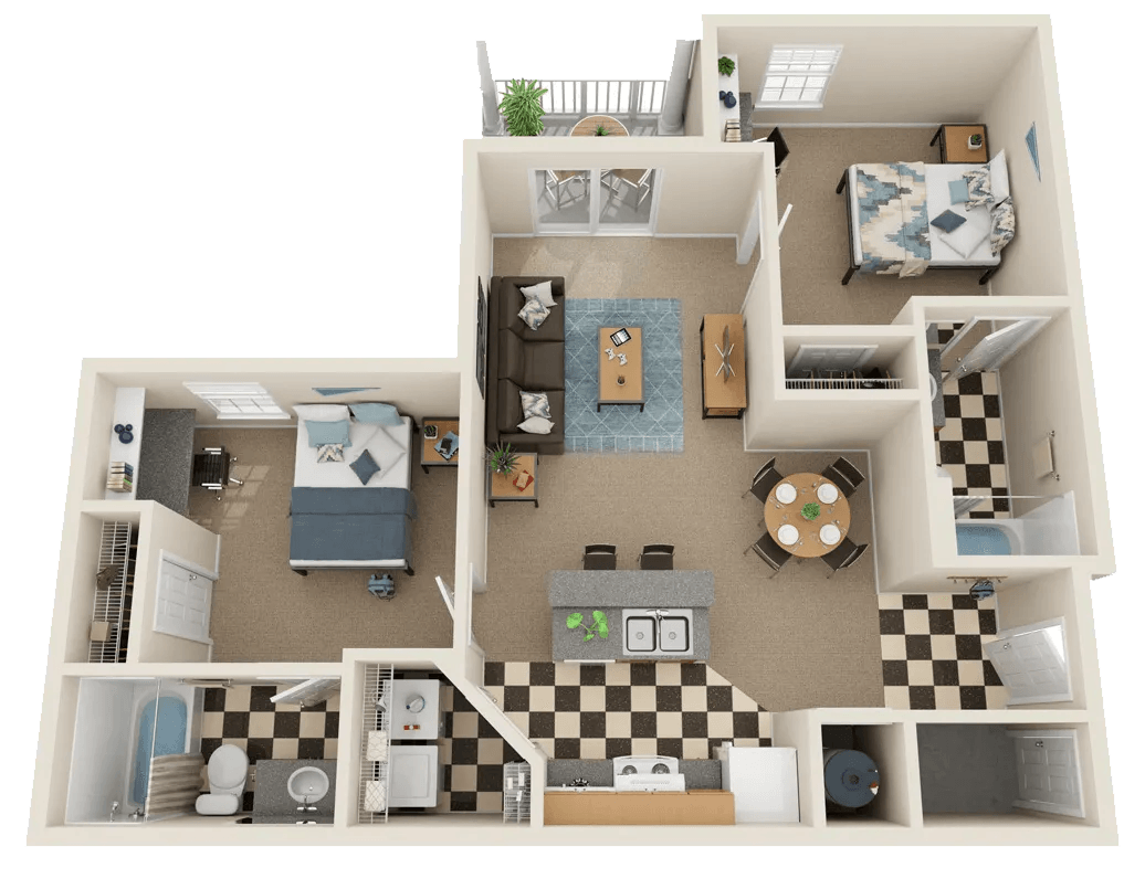 The Tolkien | 2 Bedroom Floor Plan