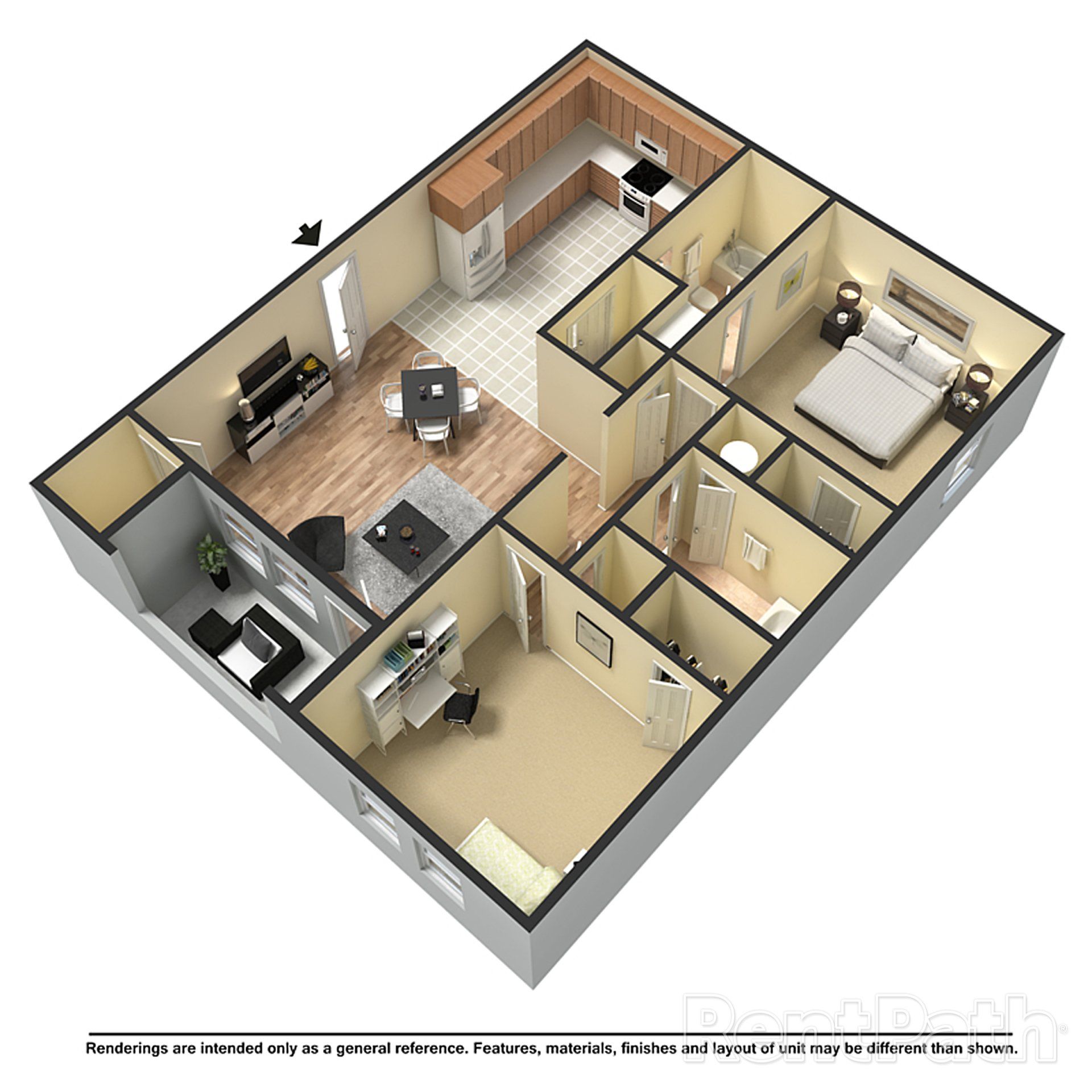 Manhattan Apartments 2 bedroom floor plans