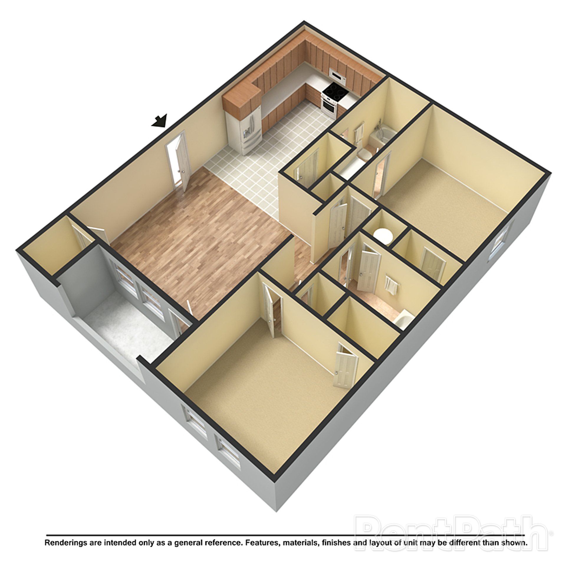 Manhattan Apartments 2 bedroom floor plans