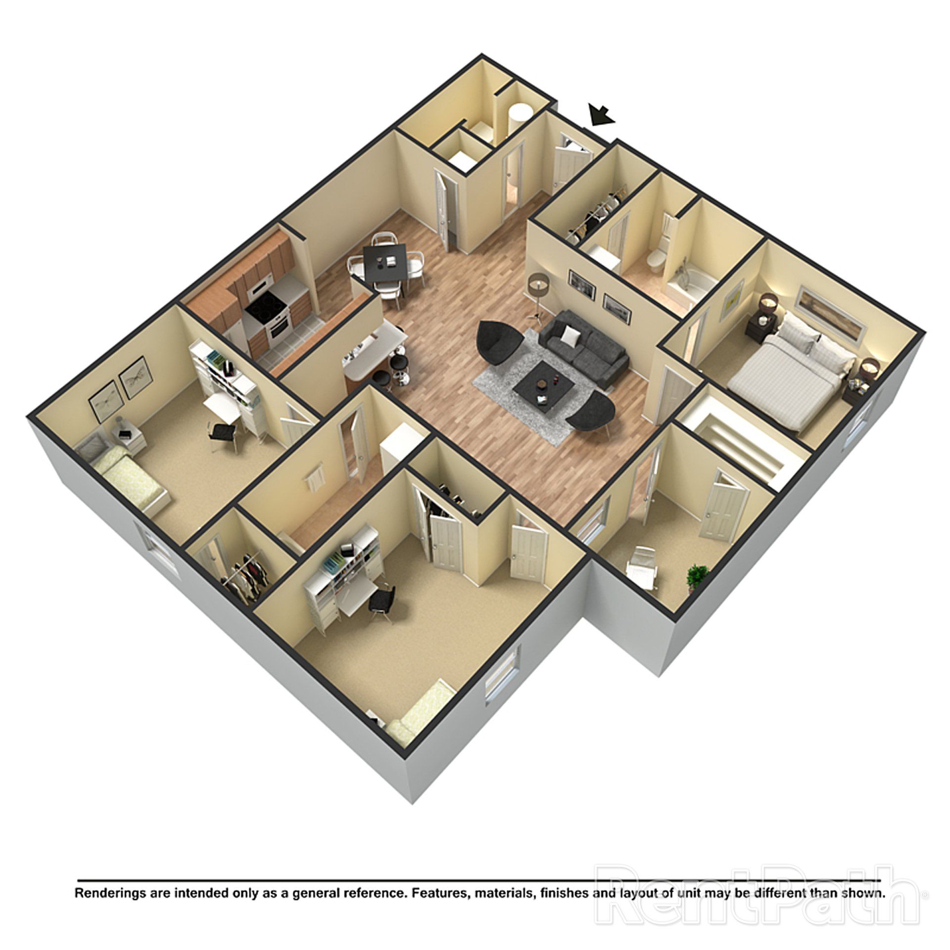 Manhattan Apartments 3 bedroom floor plans