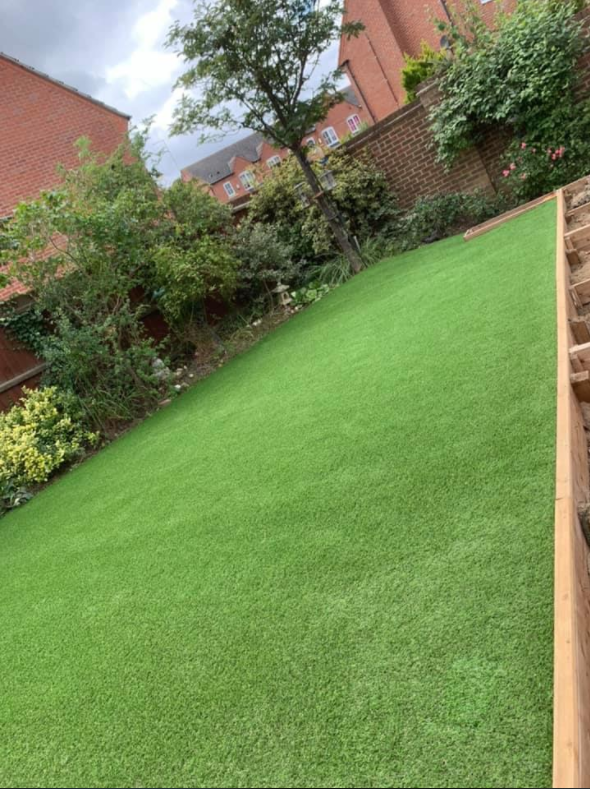 After Laying Artificial Grass