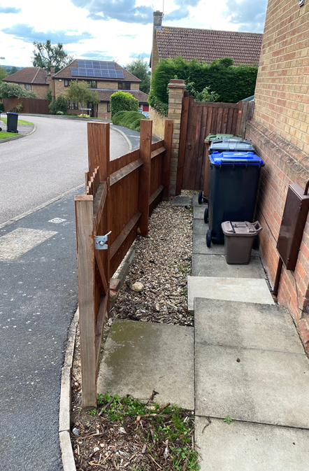 fencing installed at the side of a property