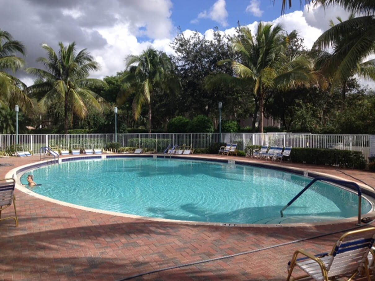 A large swimming pool.