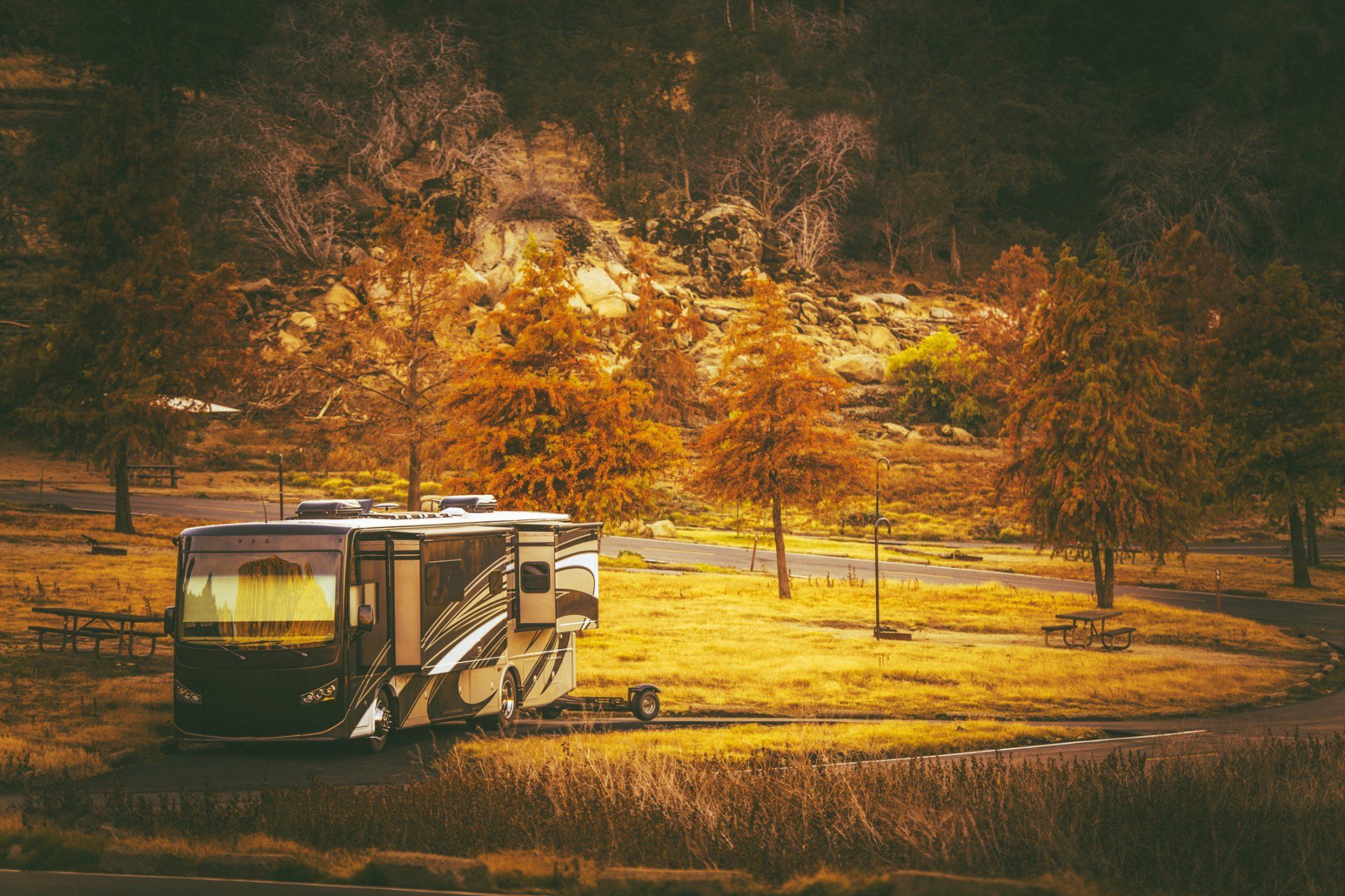 Parked RV beside the Mountain — Fort Myers, FL  — RV Doctor Inc.