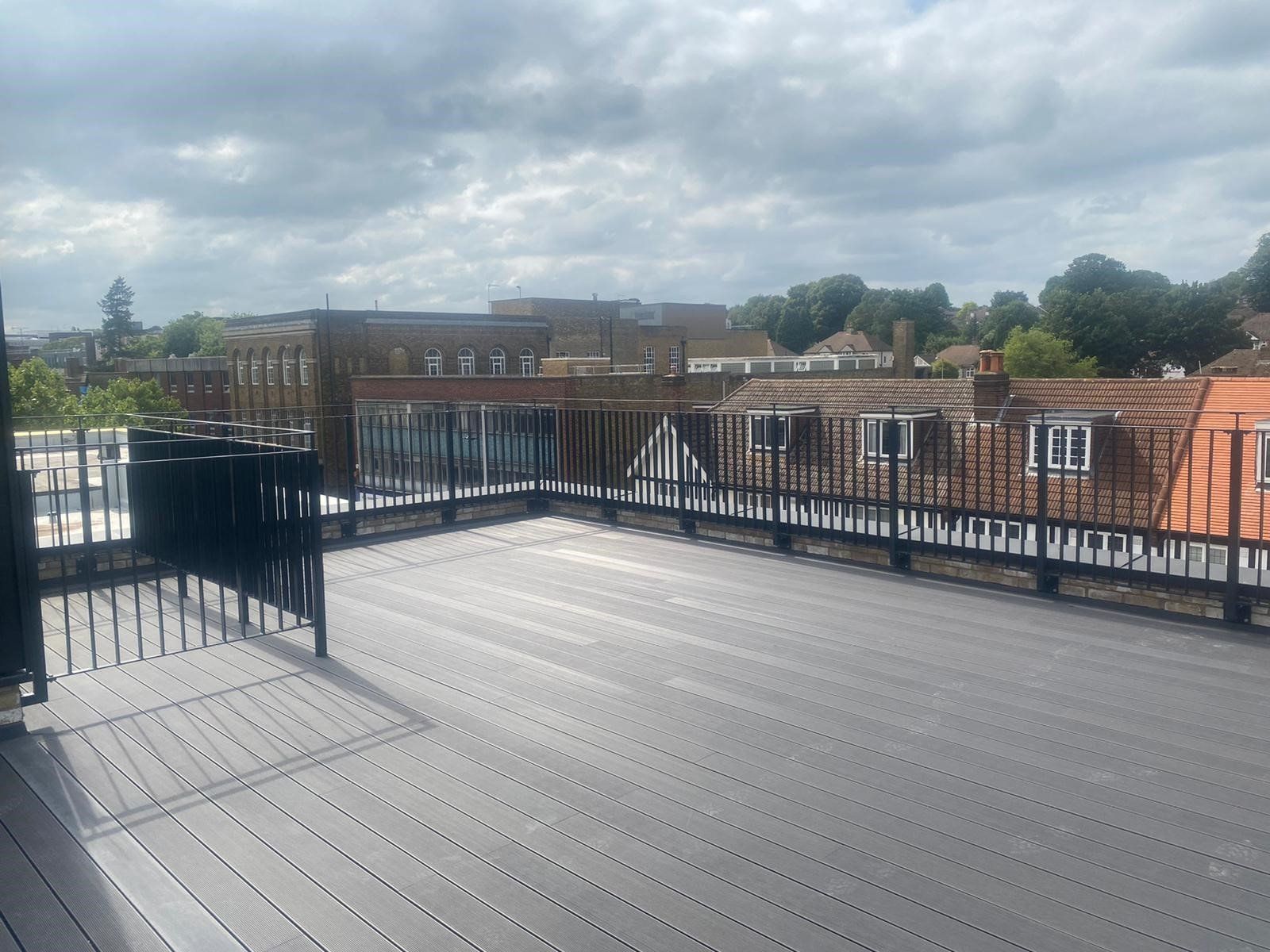 commercial rooftop railings