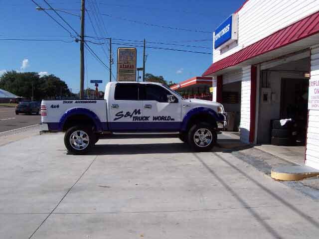 S & M White Truck Side View — Truck Accessories in Clearwater, FL