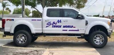 White Truck with Black Wheels — Wheels and Tires in Clearwater, FL
