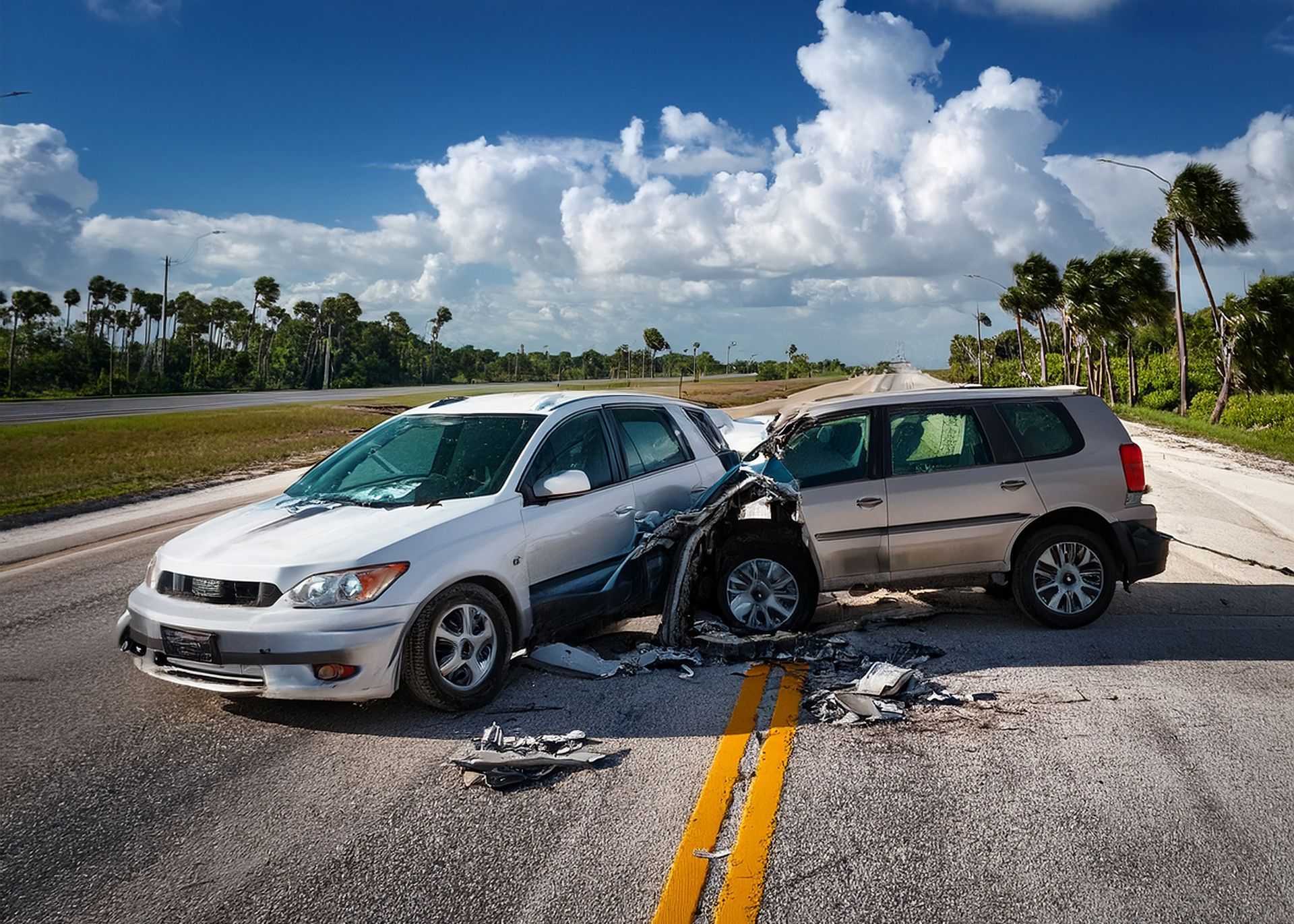 Click to learn how My Affordable Attorney helps car accident victims in Daytona Beach and Central Florida. Damaged vehicles after a car accident in Daytona Beach, Florida