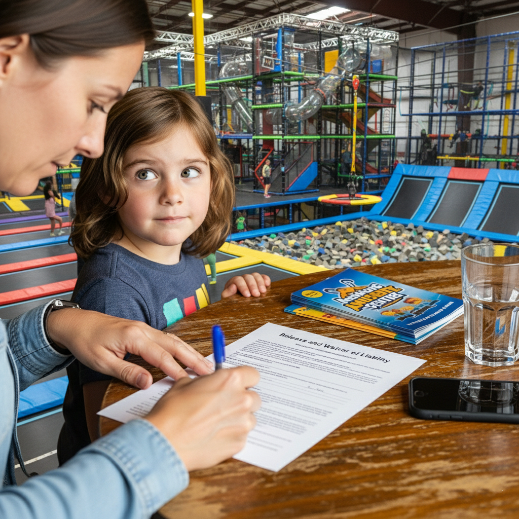 Parent signing Florida trampoline park waiver that may not bar negligence claims.