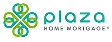 A logo for plaza home mortgage with a clover on it.