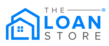 The logo for the loan store has a house on it.