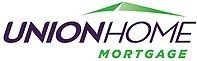 The union home mortgage logo has a green triangle on it.