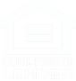 The logo for equal housing lender shows a house with a equal sign on it.