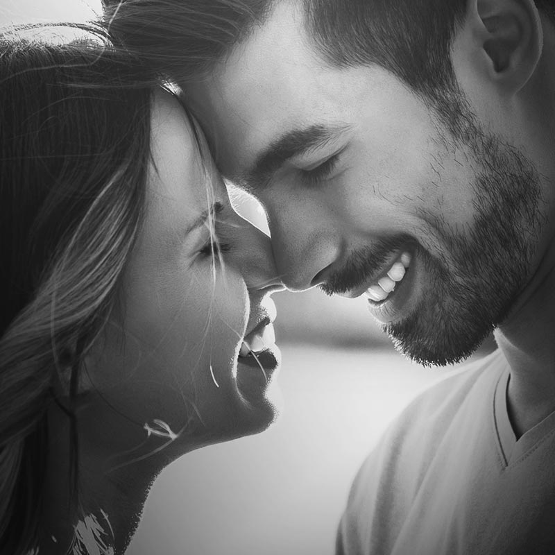 happy couple smiling