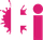 a pink flower with a black center with white text that says L45 