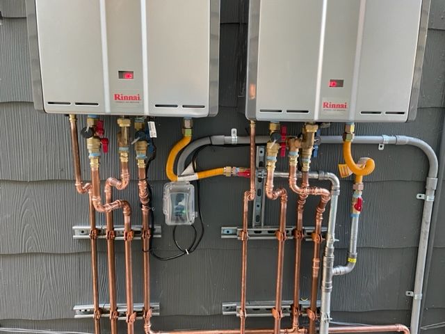 Tankless water heater installed by Plumb & Square offering plumbing services to New Orleans