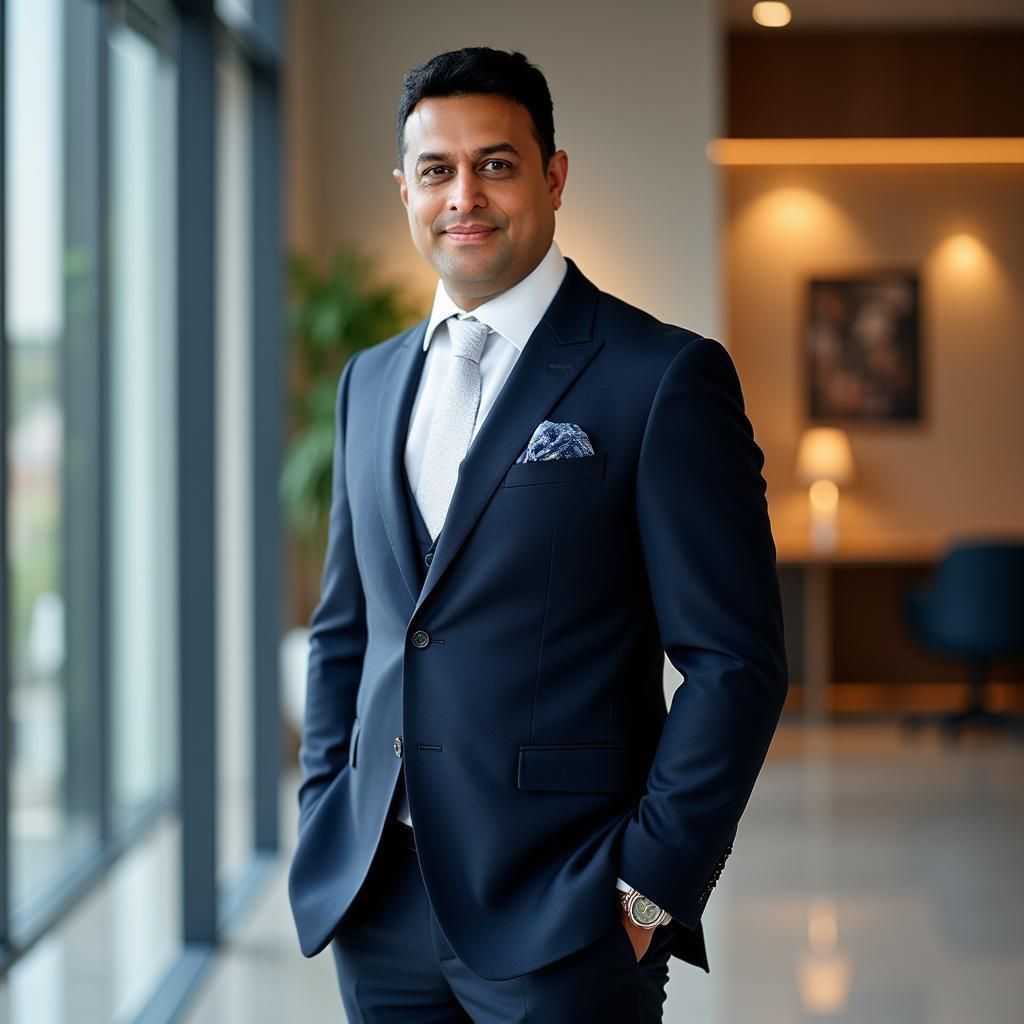 A woman is sitting at a desk with a laptop and a vase of flowers.