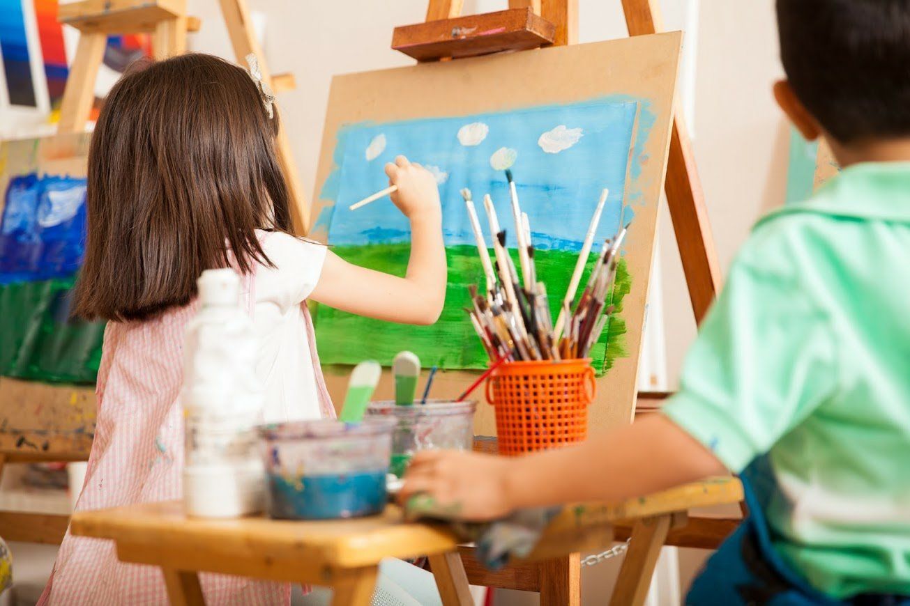 Kids Doing Painting — Court Beloit, WI — Christofferson Moving & Storage