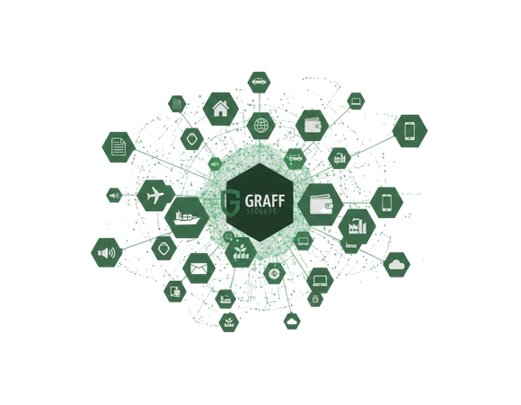 Ordenador portátil que muestra una página web con compañeros colaborando y un diseño abstracto.