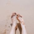 bare feet on the sand