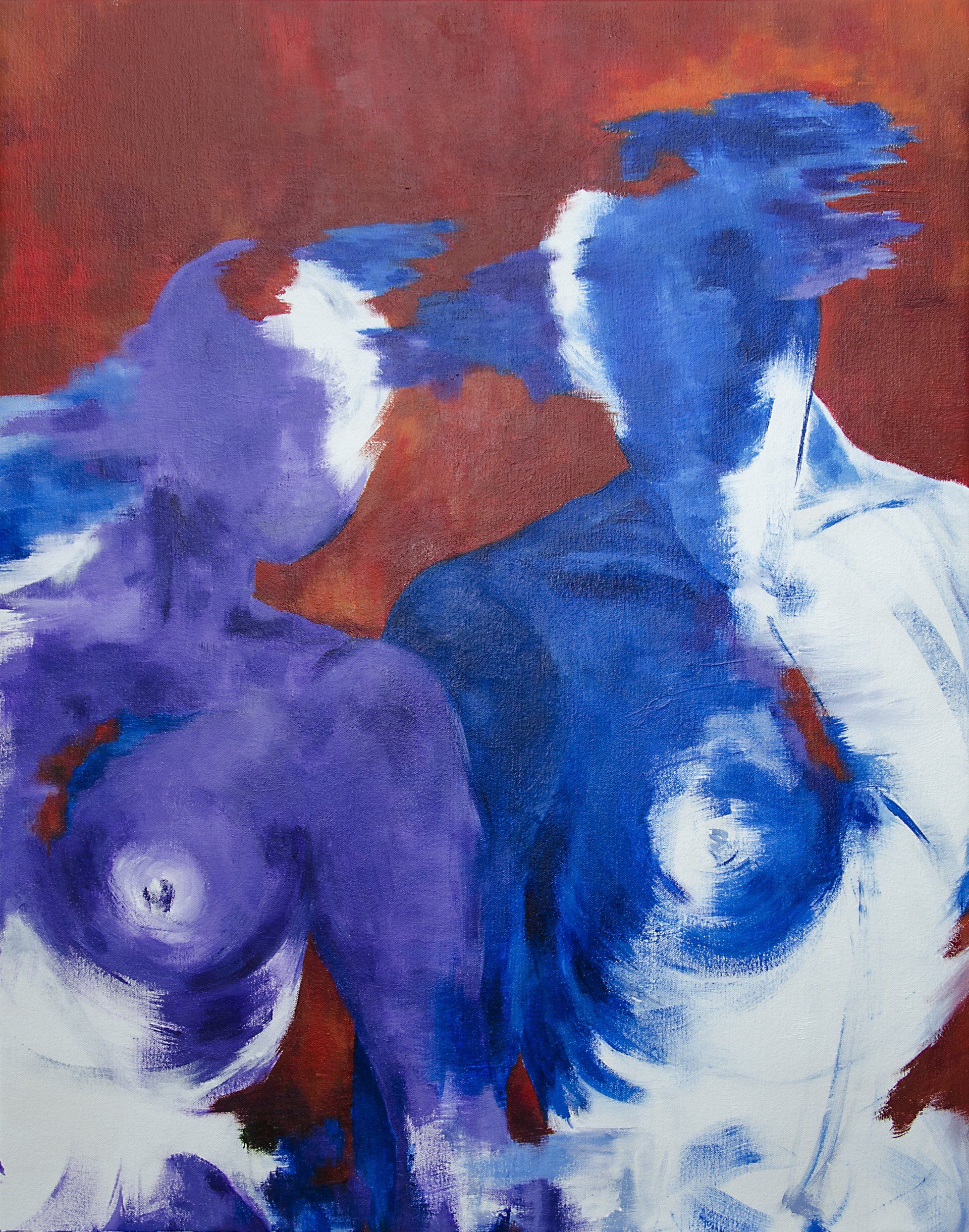 abstract, figurative, couple, art, concept art, relationship stuff, reflecting, canadian art, karen klucowicz