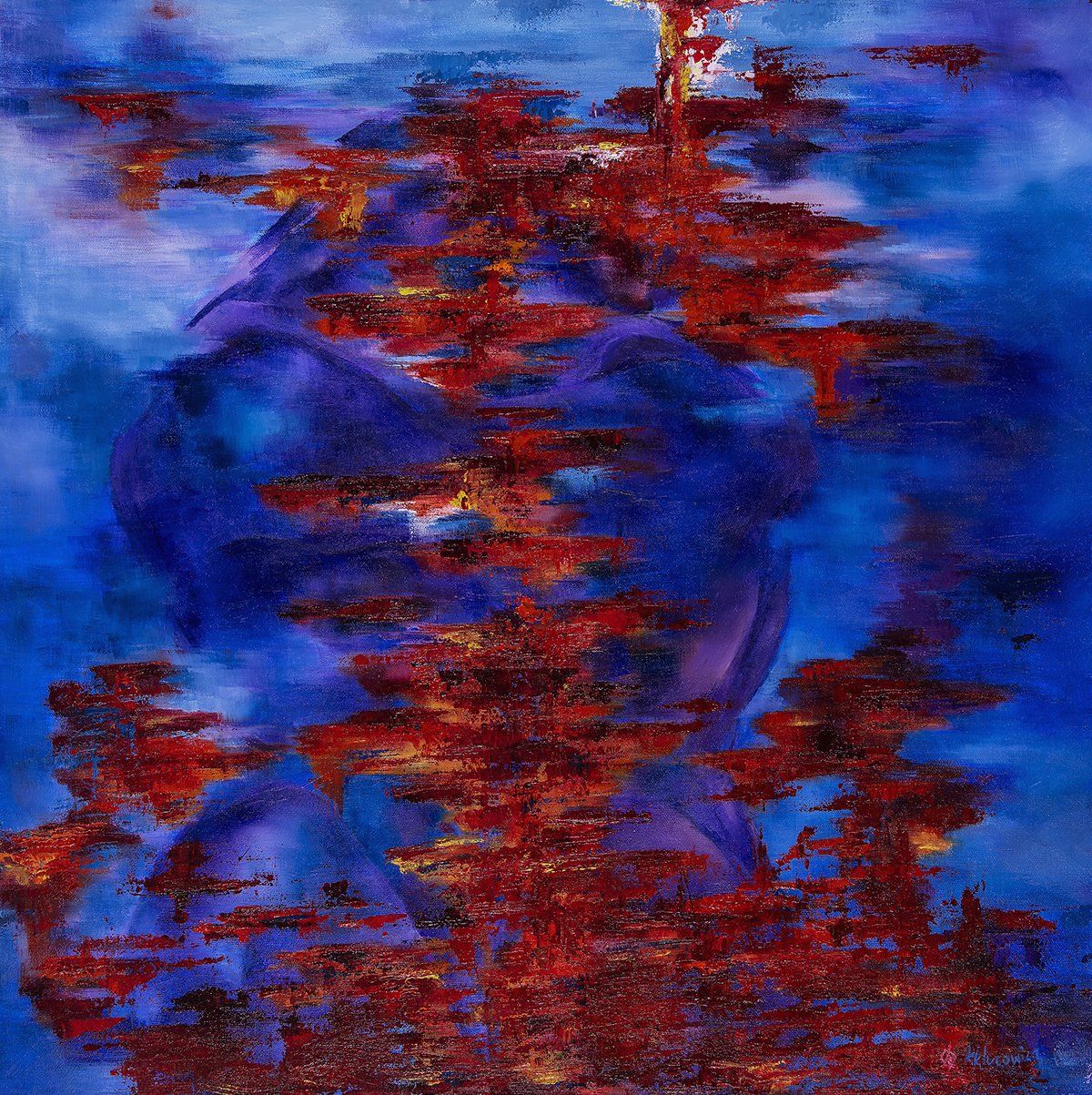 abstract, figurative, couple, concept art, relationship stuff, reflecting, canadian art, karen klucowicz