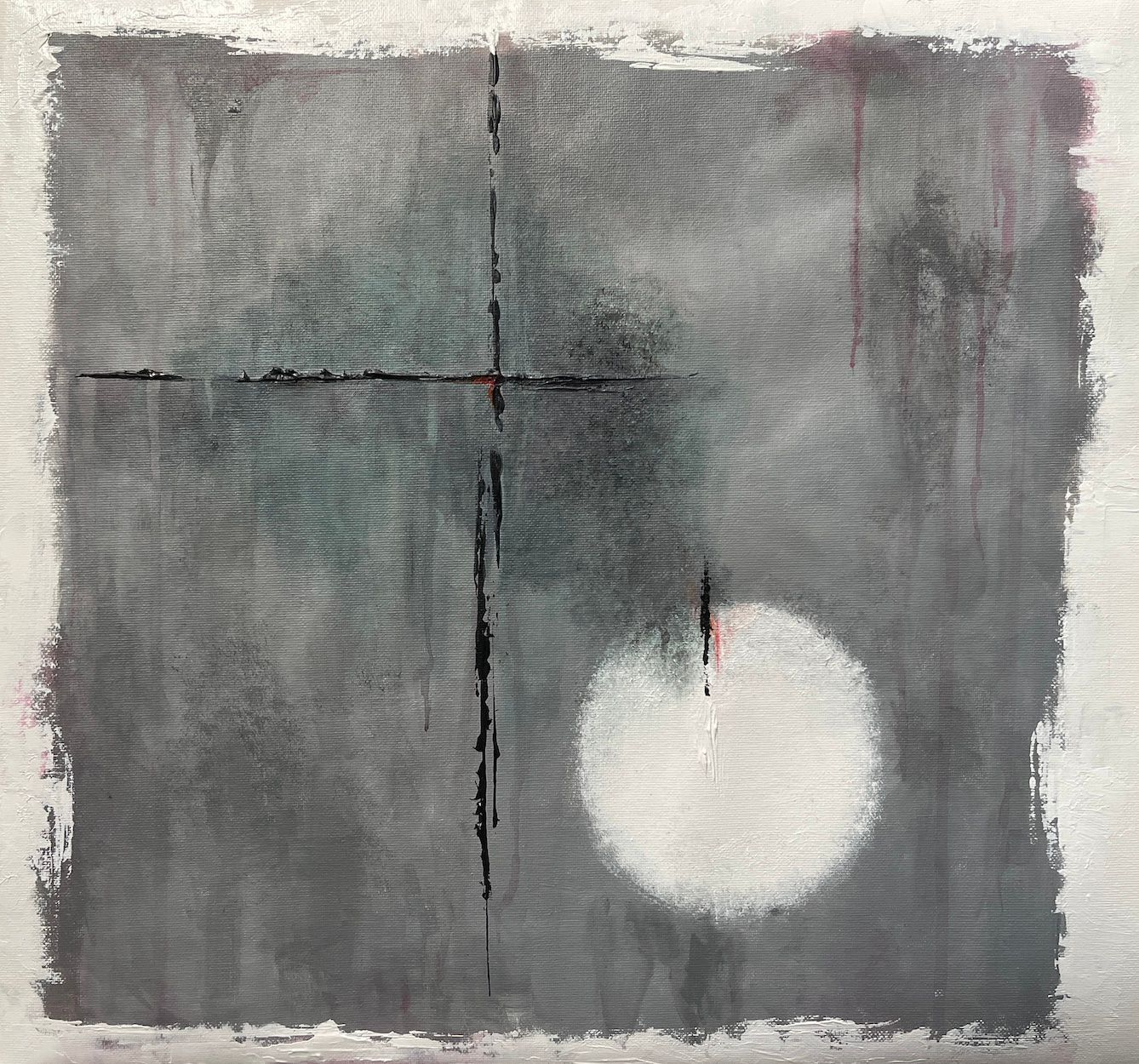 Painted response to Yas Alsabaggh sculpture