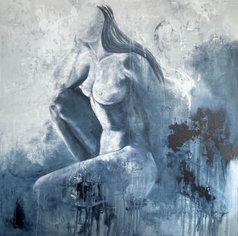 portrait female painting full body