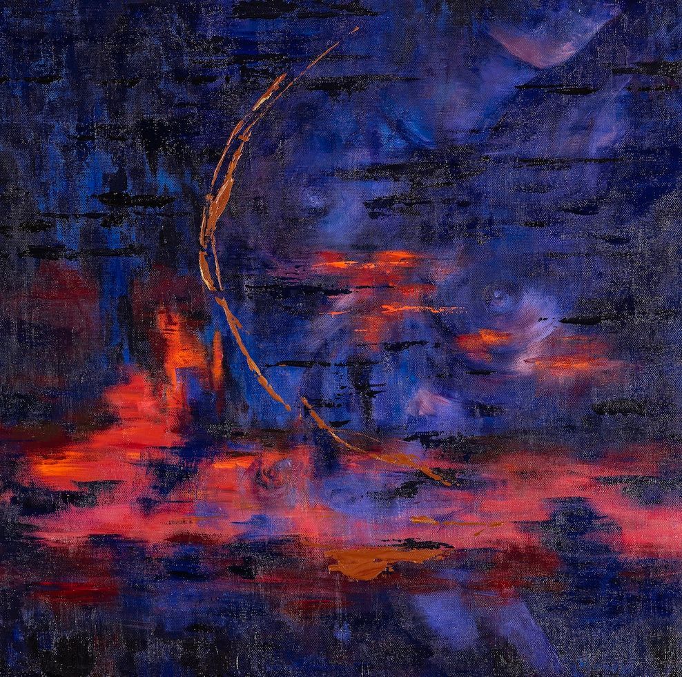 poetry inspired art, male figure, figurative abstract, contemporary painting