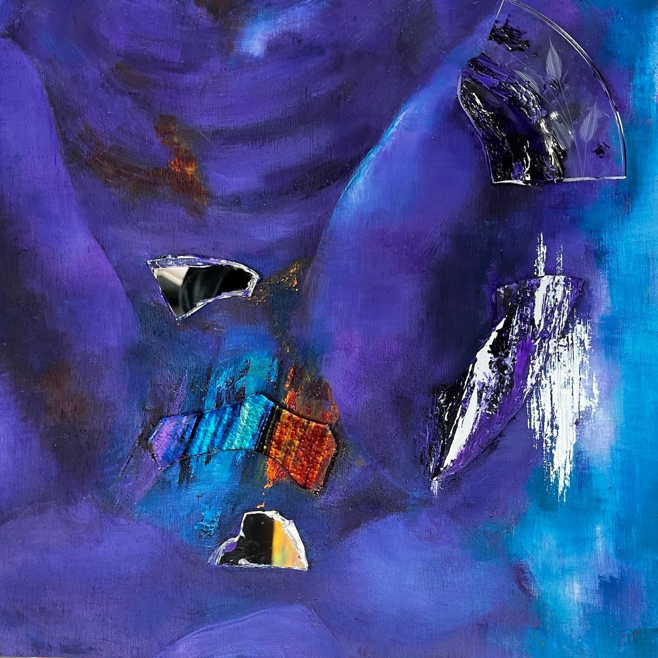 mixed media, relationships, love, desire, romance, couple art, purple