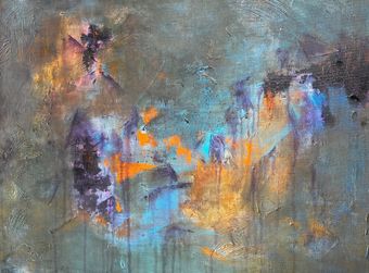 expressive abstract painting about the passion between two individuals