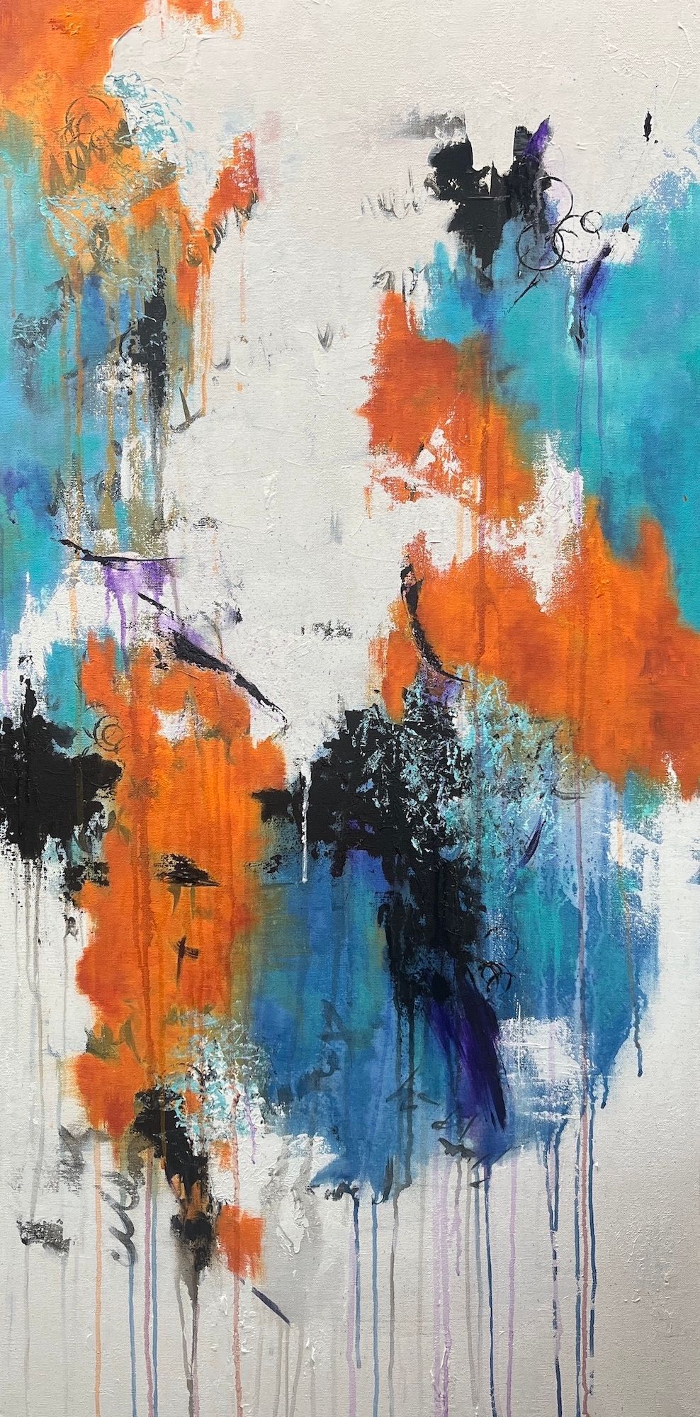 Abstract acrylic on relationships control -Art by k2