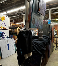 View of Karen Klucowicz's studio in Hamilton, Ontario