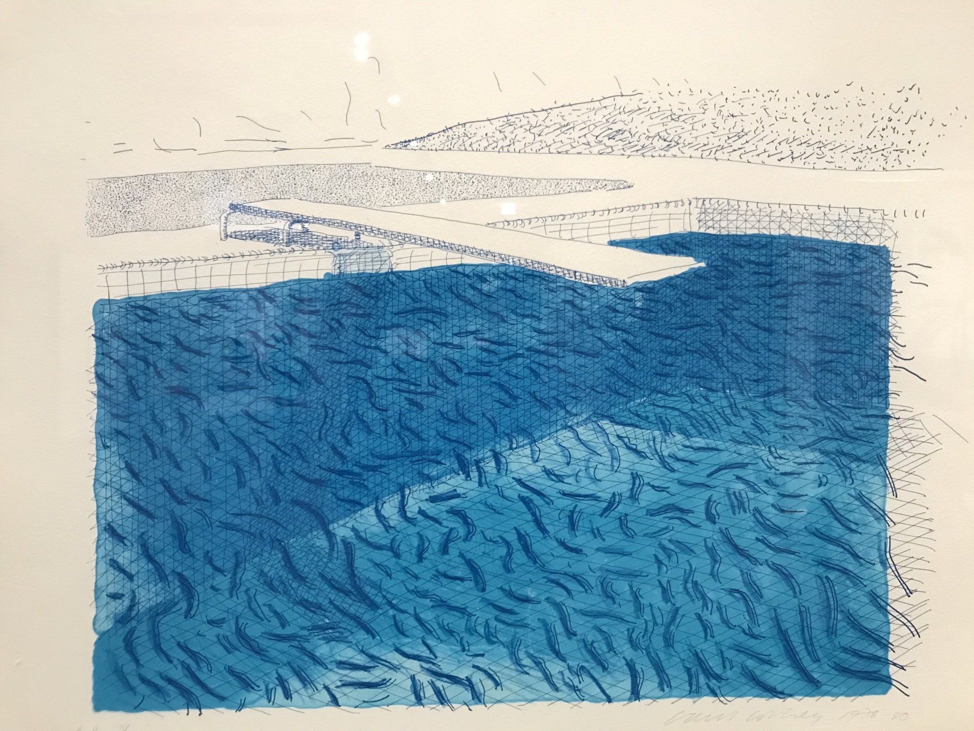 Wasser Studie von David Hockney