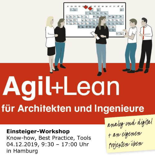 agil + lean für Architekten. Einsteiger Workshop in Hamburg am 4.12.2019