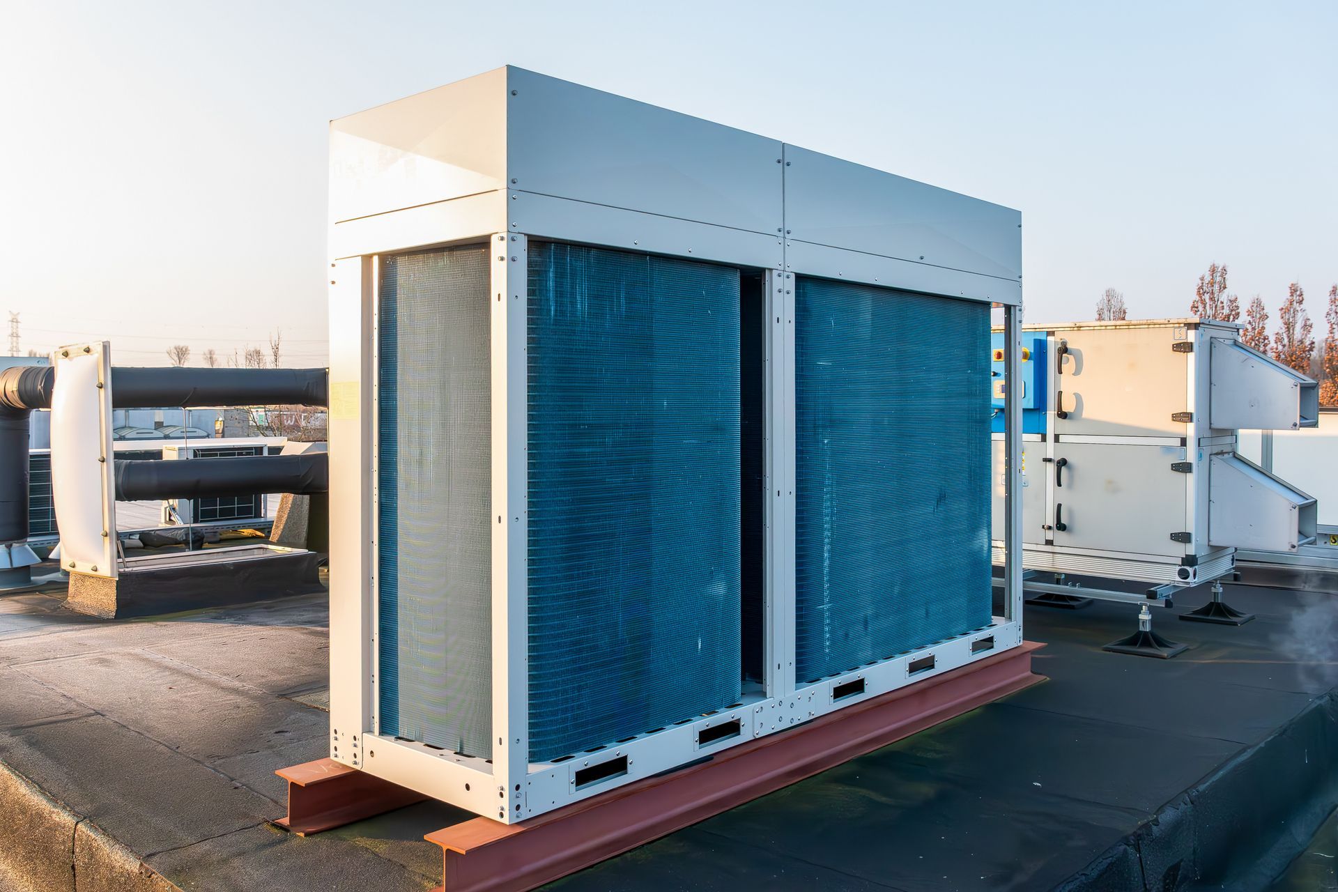 air chiller on industrial building