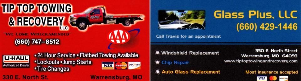 tip top towing banner