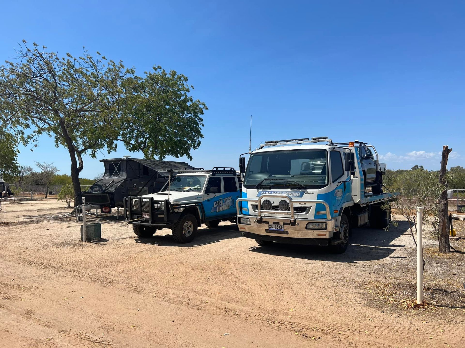 A Blue and White Tow Truck From Cape Work Towing — Cape York Towing & Transport in Mareeba, QLD