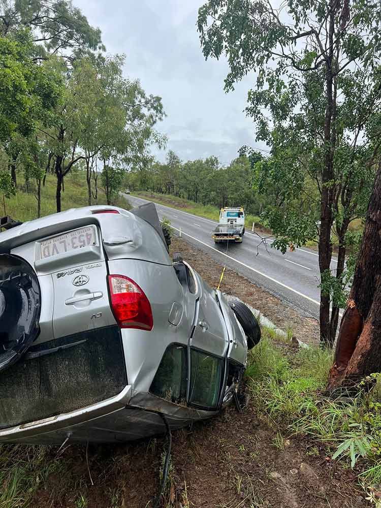 A Car Has Turned Over on the Side of the Road — Cape York Towing & Transport in Bramwell, QLD