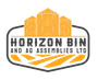 Logo for Horizon Bin and AG Assemblies Ltd with orange grain silos and black text