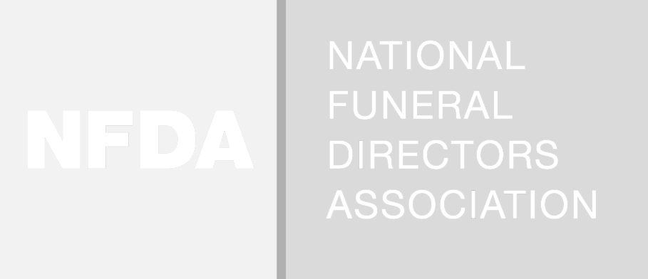 National Funeral Directors Association logo white