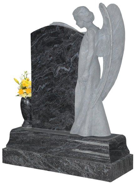 Headstones and vases
