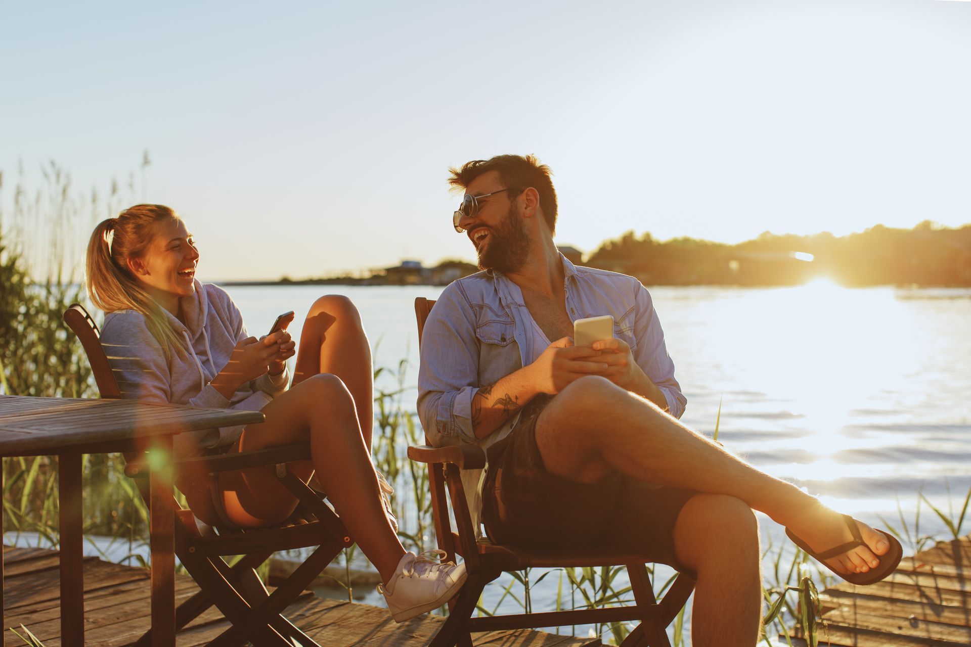 couple on a dock