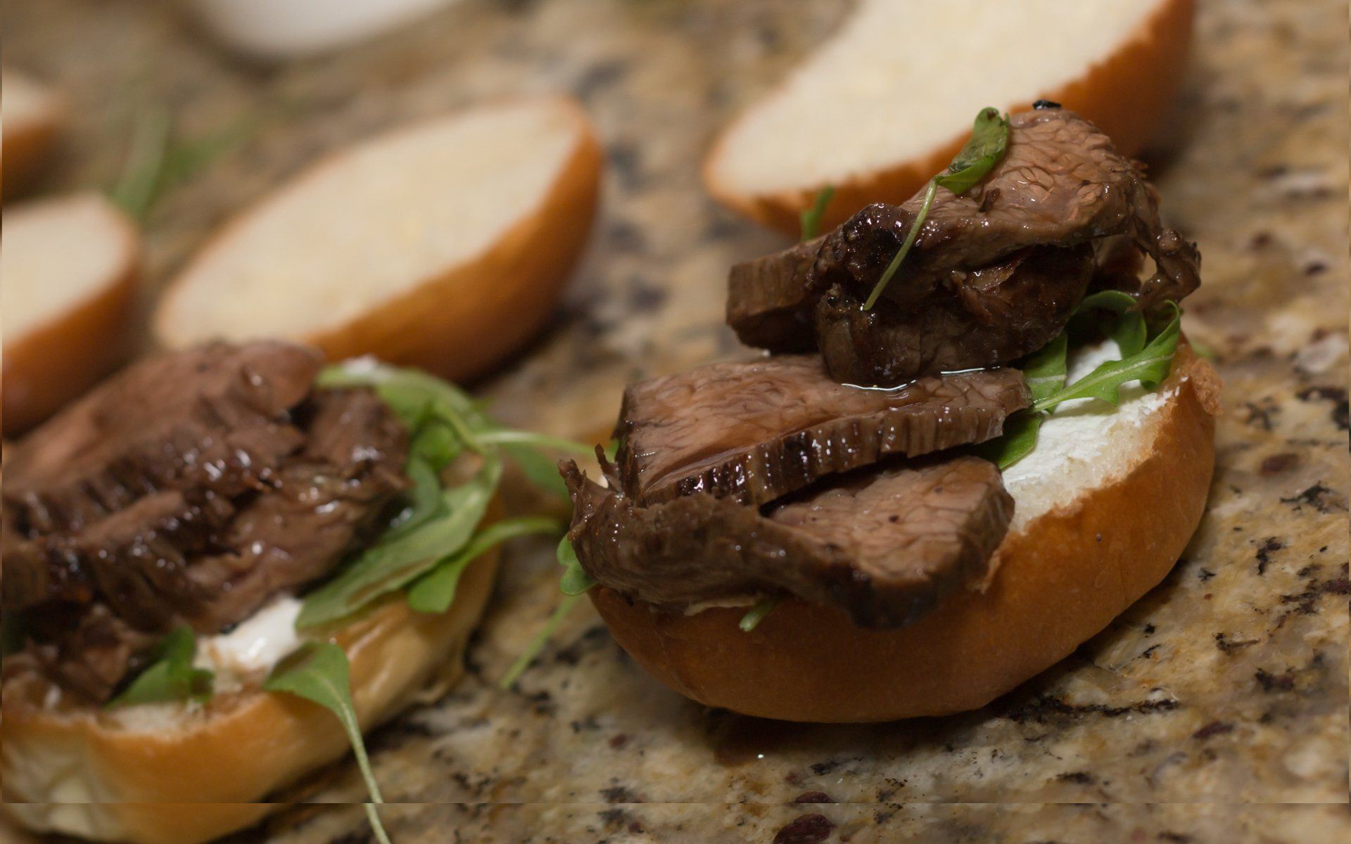 Bistro Filet Sliders (being prepared)