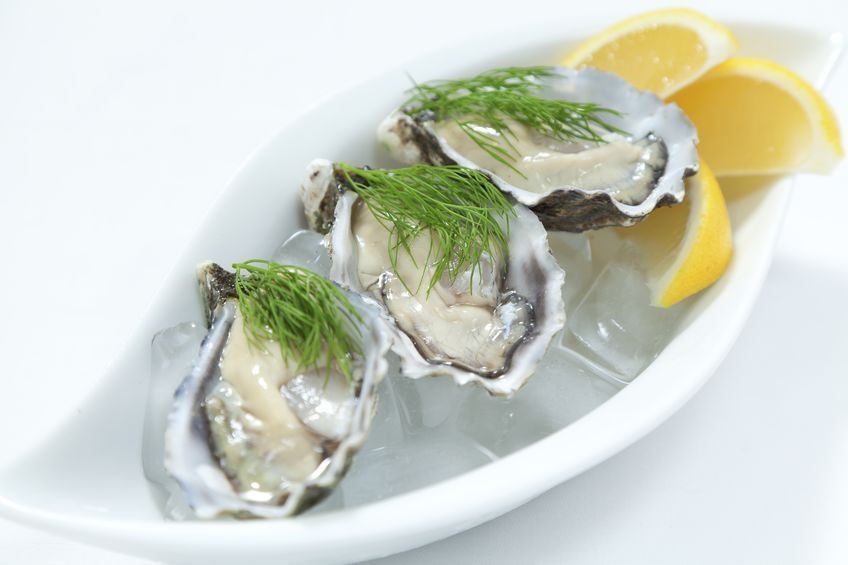 Fresh Oysters w/ Vodka, Dill & Lemon