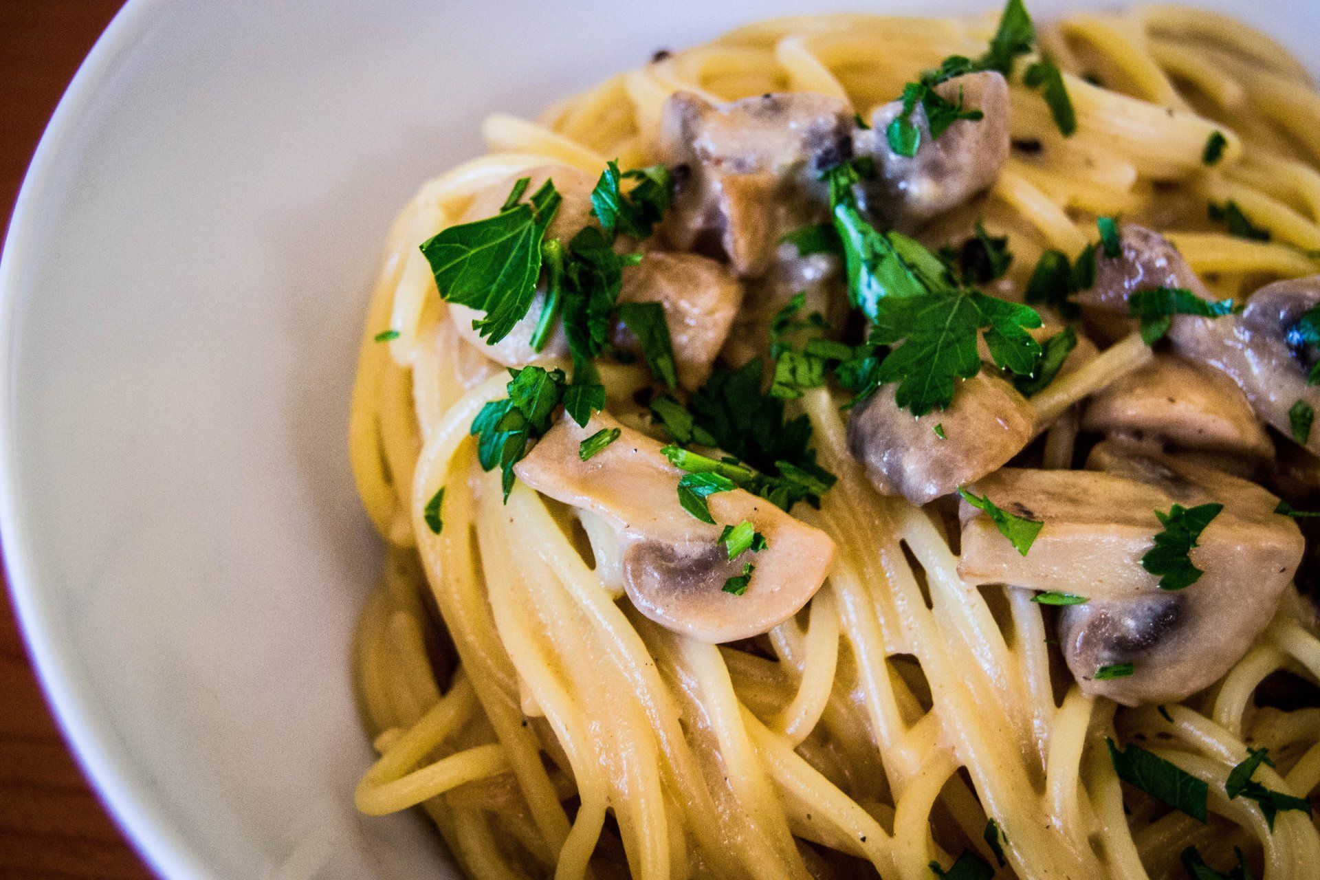 Mushroom Parsley Pasta