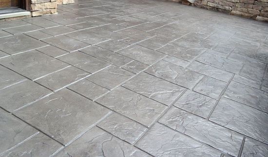 Stamped concrete job in west kelowna 